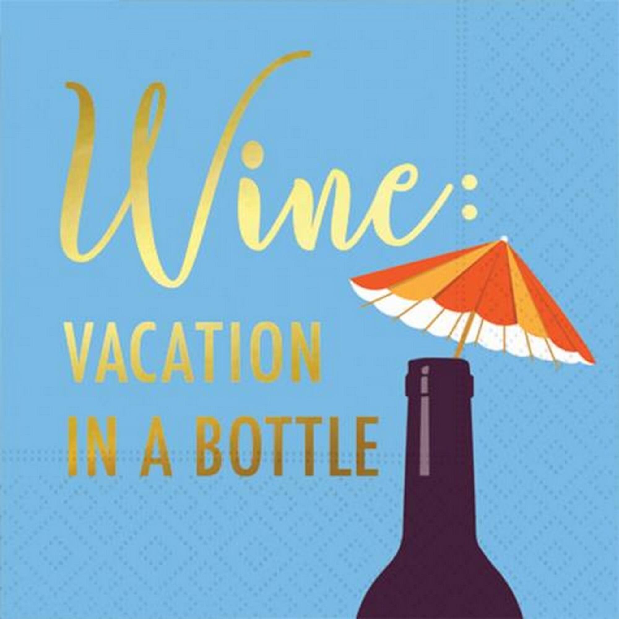 JAM Paper Vacation In A Bottle Cocktail Napkins, 32ct.